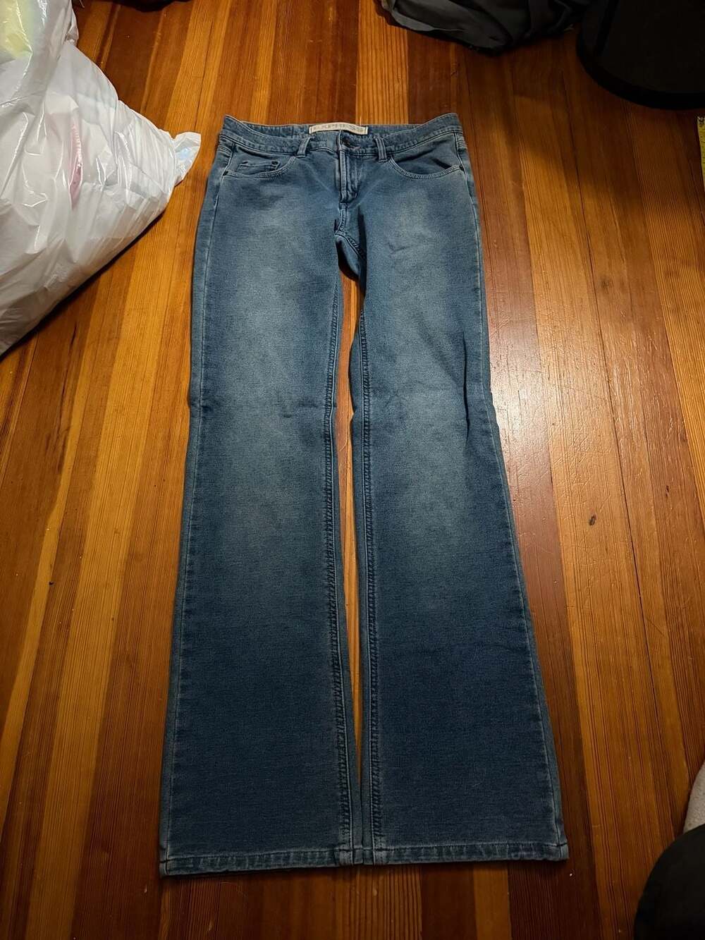 Express Precision Fit Women's Medium Wash Flare Leg Jeans